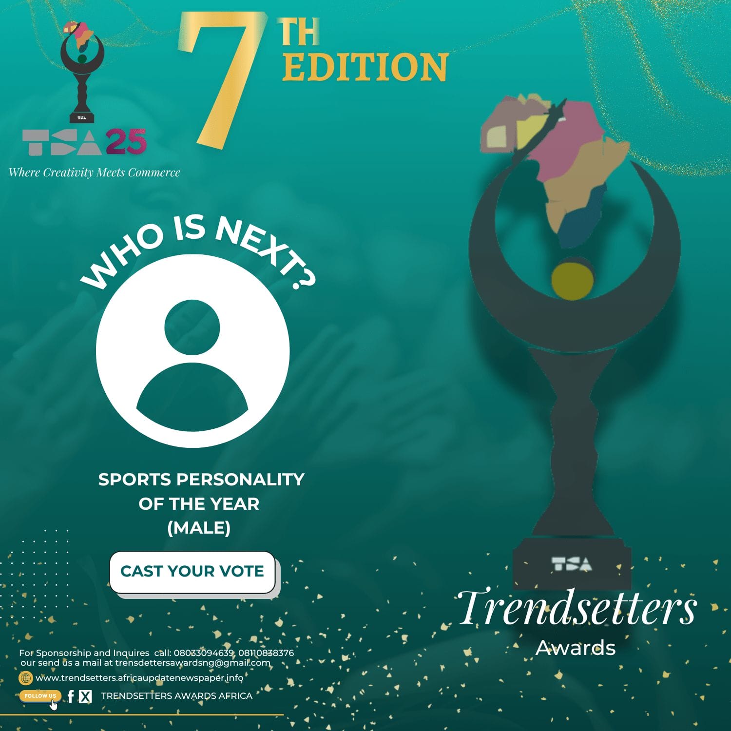 Cast your vote for the Sports Personality of the Year (Male). Recognize the dominance and achievement that defined the athletic world.
